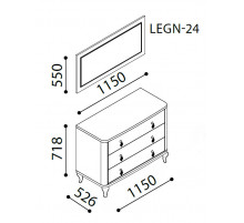 Зеркало для туалетного столика Легенда (Legenda) LEGN-24 Зеркало для туалетного столика Легенда (Legenda) LEGN-24