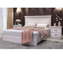 Спальня Неаполь Ясень анкор светлый (патина "серебро") экокожа «polo» белая. Спальня Неаполь Ясень анкор светлый (патина "серебро") экокожа «polo» белая.