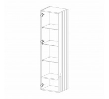 Шкаф-витрина навесной Лоренсо МН-043-02/03 белый Шкаф-витрина навесной Лоренсо МН-043-02/03 белый