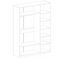 Трехстворчатый шкаф для одежды с зеркалом Глазго Трехстворчатый шкаф для одежды с зеркалом Глазго