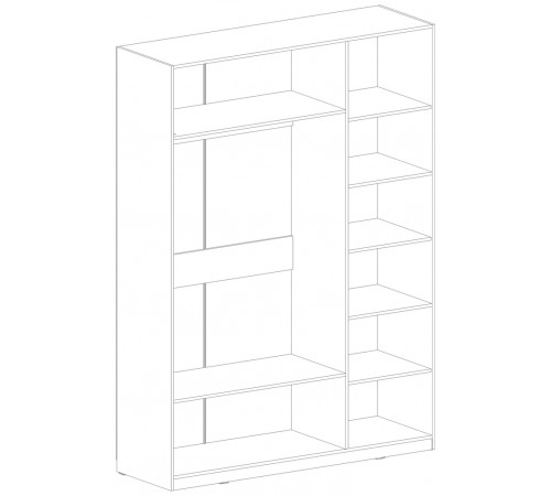 Трехстворчатый шкаф для одежды с зеркалом Глазго Трехстворчатый шкаф для одежды с зеркалом Глазго