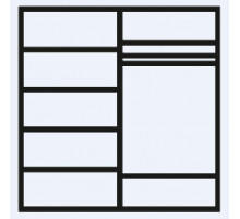 Четырехстворчатый шкаф для одежды Diora ДШ2/4 (слоновая кость) Четырехстворчатый шкаф для одежды Diora ДШ2/4 (слоновая кость)