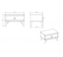 Тумба Мавенна (Mavenna) боковая MAVN-15G Тумба Мавенна (Mavenna) боковая MAVN-15G