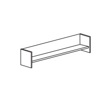 Навесная полка в гостиную Лира 46 темная